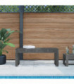 vidaXL Garden Bench Grey 110x38x45 cm Solid Wood Pine