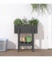 vidaXL Garden Planter Grey 62x30x69 cm Solid Wood Pine