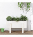 vidaXL Garden Planter White 62x30x38 cm Solid Wood Pine