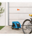 vidaXL Dog Bike Trailer Blue Oxford Fabric and Iron