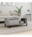 vidaXL Coffee Table Grey Sonoma 90x50x36.5 cm Engineered Wood