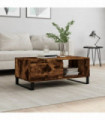 vidaXL Coffee Table Smoked Oak 90x50x36.5 cm Engineered Wood