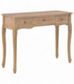 vidaXL Dressing Console Table with 3 Drawers Brown