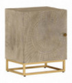 vidaXL Bedside Cabinet 40x30x50 cm Solid Wood Mango and Iron
