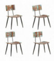 vidaXL Dining Chairs 4 pcs Solid Reclaimed Wood
