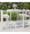 vidaXL 5 Piece Garden Bar Set White Solid Wood Pine