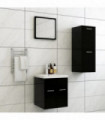vidaXL Bathroom Furniture Set Black Engineered Wood