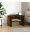 vidaXL Bedside Cabinet Smoked Oak 40x30x30 cm Engineered Wood