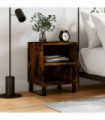 vidaXL Bedside Cabinet Smoked Oak 40x30x50 cm Engineered Wood