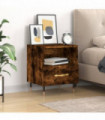 vidaXL Bedside Cabinet Smoked Oak 40x35x47.5 cm Engineered Wood