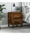 vidaXL Bedside Cabinet Smoked Oak 40x35x50 cm Engineered Wood