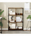 vidaXL Bookshelf Smoked Oak 78.5x33x117.5 cm Engineered Wood