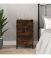 vidaXL Bedside Cabinet Smoked Oak 40x35x70 cm Engineered Wood