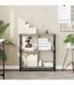 vidaXL Bookshelf Grey Sonoma 78.5x33x82 cm Engineered Wood