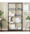 vidaXL Bookshelf Grey Sonoma 78.5x33x153 cm Engineered Wood