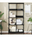 vidaXL Bookshelf Black 78.5x33x153 cm Engineered Wood