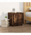 vidaXL Bedside Cabinet Smoked Oak 44x35x45 cm Engineered Wood