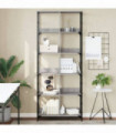 vidaXL Bookshelf Grey Sonoma 78.5x33x188.5 cm Engineered Wood