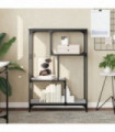 vidaXL Bookshelf Grey Sonoma 81x36x115 cm Engineered Wood and Steel