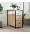 vidaXL Bedside Cabinet Sonoma Oak 30x60x60 cm Engineered Wood
