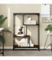 vidaXL Bookshelf Brown Oak 81x36x115 cm Engineered Wood and Steel