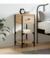 vidaXL Bedside Cabinet Sonoma Oak 34x36x70 cm Engineered Wood