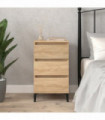 vidaXL Bedside Cabinet Sonoma Oak 40x35x70 cm Engineered Wood