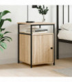 vidaXL Bedside Cabinet Sonoma Oak 40x42x60 cm Engineered Wood
