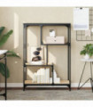 vidaXL Bookshelf Sonoma Oak 81x36x115 cm Engineered Wood and Steel