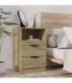 vidaXL Bedside Cabinet Sonoma Oak Engineered Wood