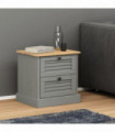 vidaXL Bedside Cabinet VIGO Grey 42x35x42 cm Solid Wood Pine