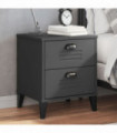 vidaXL Bedside Cabinet VIKEN Anthracite Grey Engineered Wood