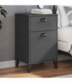 vidaXL Bedside Cabinet VIKEN Anthracite Grey Engineered Wood