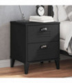 vidaXL Bedside Cabinet VIKEN Black Engineered Wood