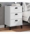 vidaXL Bedside Cabinet VIKEN White Engineered Wood