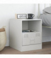 vidaXL Bedside Cabinet White 34.5x39x44 cm Steel