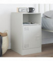 vidaXL Bedside Cabinet White 34.5x39x62 cm Steel