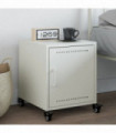 vidaXL Bedside Cabinet White 36x39x43.5 cm Steel