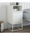 vidaXL Bedside Cabinet White 36x39x78 cm Steel