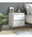vidaXL Bedside Cabinet White 40x35x50 cm Engineered Wood