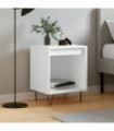 vidaXL Bedside Cabinet White 40x35x50 cm Engineered Wood