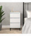 vidaXL Bedside Cabinet White 40x35x70 cm Engineered Wood
