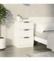vidaXL Bedside Cabinet White 40x36x65 cm