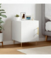 vidaXL Bedside Cabinet White 40x40x50 cm Engineered Wood
