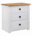 vidaXL Bedside Cabinet White 46x40x57 cm Pinewood Panama Range