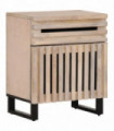 vidaXL Bedside Cabinet White 50x34x60 cm Solid Wood Mango