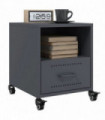 vidaXL Bedside Cabinets 2 pcs Anthracite 36x39x43.5 cm Steel