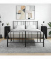 vidaXL Bedside Cabinets 2 pcs Black 32x42x80 cm Engineered Wood