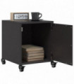 vidaXL Bedside Cabinets 2 pcs Black 36x39x43.5 cm Steel