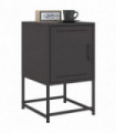 vidaXL Bedside Cabinets 2 pcs Black 36x39x60.5 cm Steel